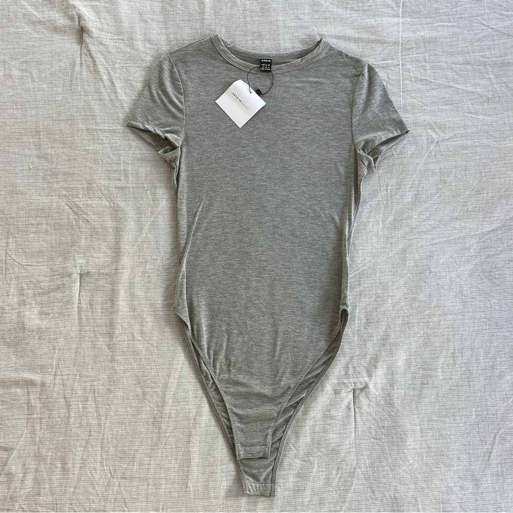 Grey Short Sleeve Bodysuit
